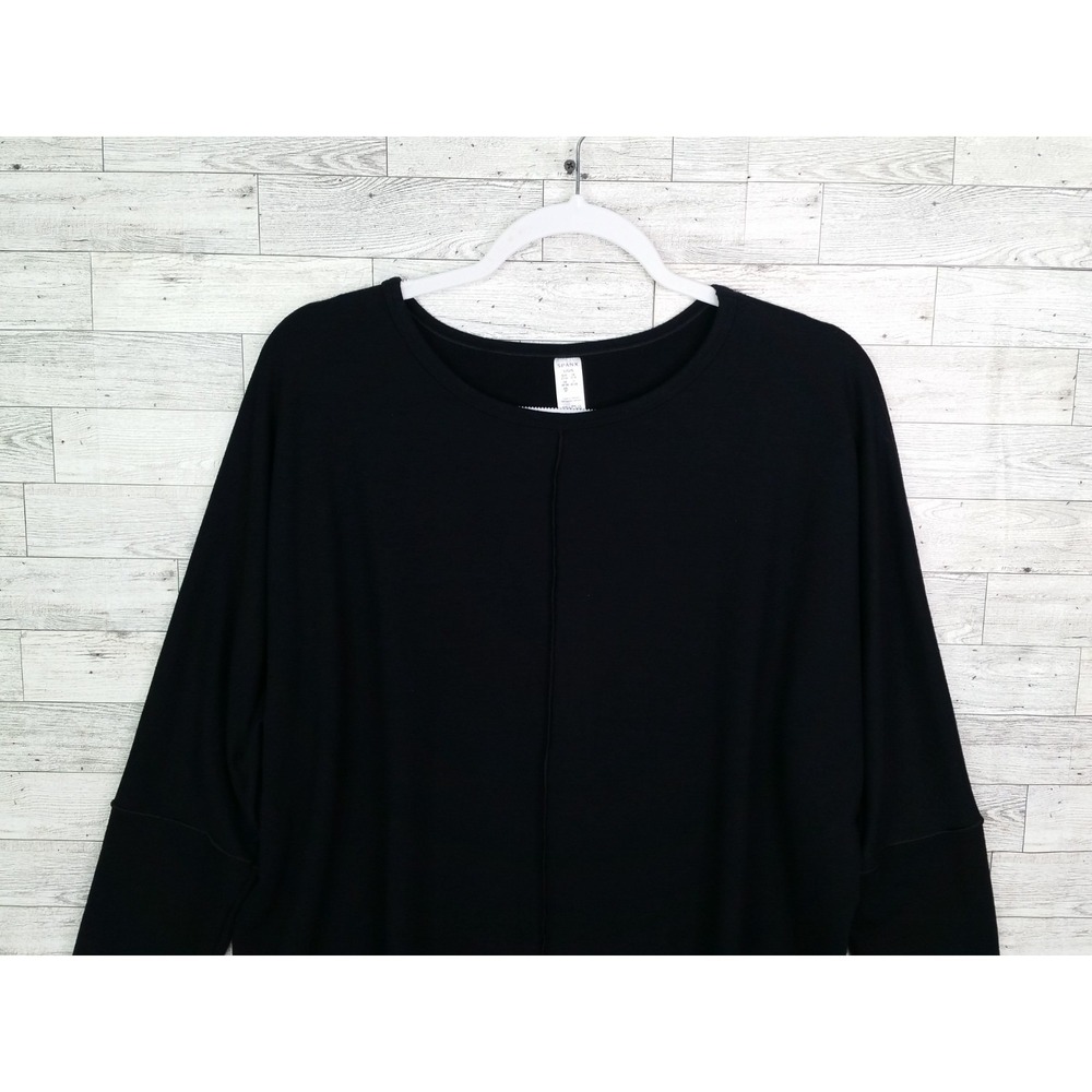 Women's Spanx Perfect Length‎ Top Dolman 3/4 Sleeve Very Black Top Size Large L - Picture 2 of 9